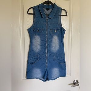 Vintage shorts denim romper VIP jeans juniors 11/12 women’s M